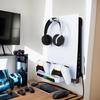 Shelf Floating Mount with Dual Controller Charger RGB Light Wall Bracket W/ Headset Holder for Playstation 5 Slim Disc & Digital