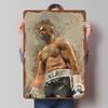 Рой Джонс-младший Боксер Металлические Плакаты Индивидуальные Винтажные Металлические Знаки Настенное Искусство Ретро Жестяная Табличка для Мужской Комнаты Декор Спальни Настольный Декор