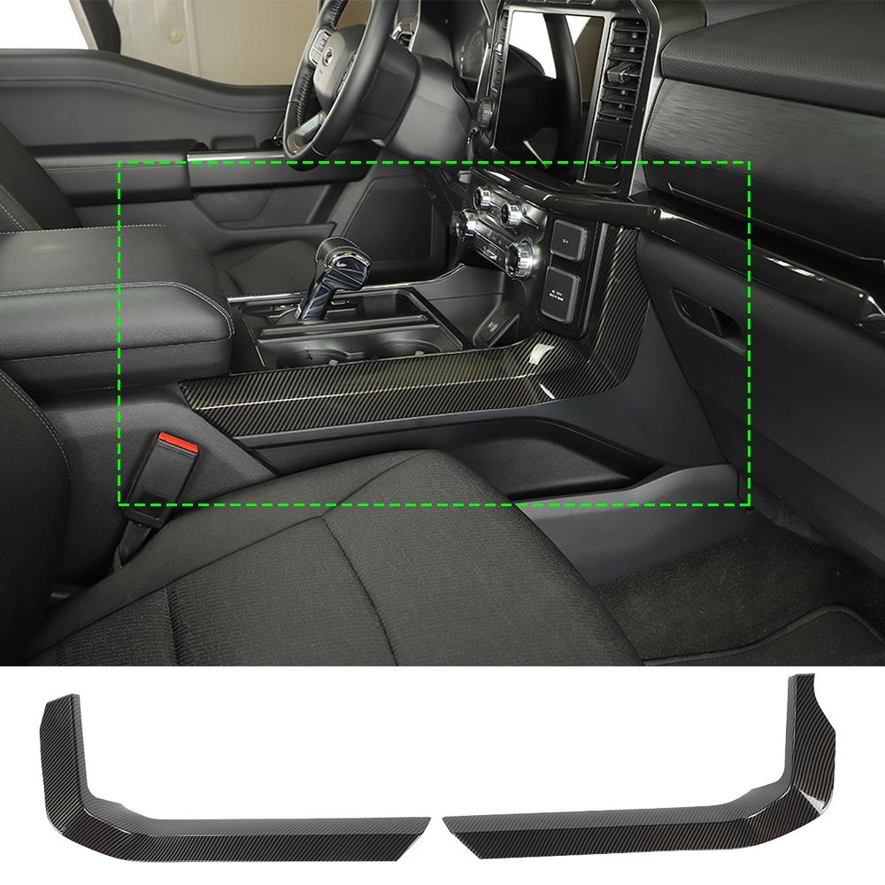 Car Central Control Gear Shift Side Decoration Panel Cover Stickers for Ford F150  2022 2023 Interior Mouldings