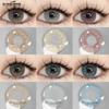 2 шт. цветные контактные линзы Seattle Series натуральные коричневые контактные линзы для глаз для ежедневного ношения ежегодная косметика