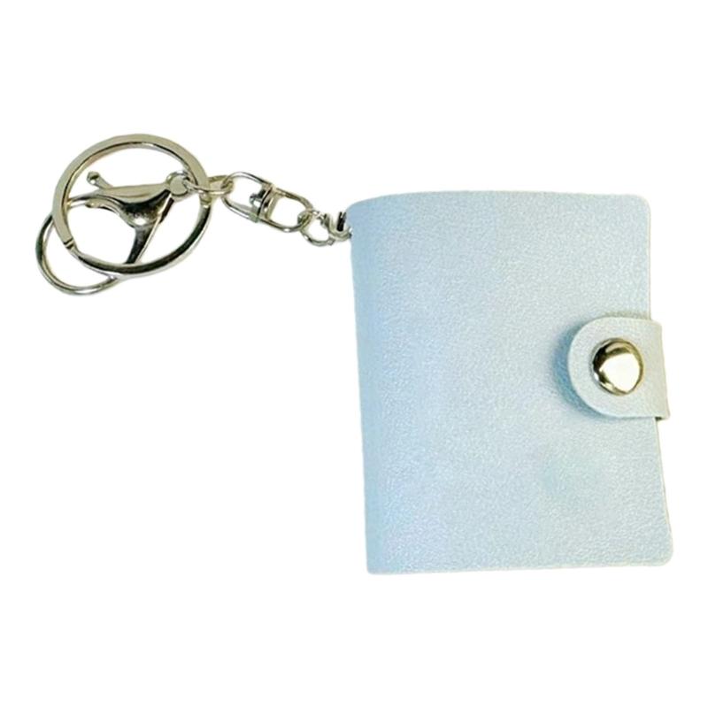 Photocard Binder Album Mini Photo Album with Keychains Mini Photo Card Books Holder with Pendants DIY Keychian 40 Pocket