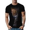 Мужские летние спортивные футболки с рисунком тигра, льва, волка, животных, с круглым вырезом и коротким рукавом, с 3D-принтом, повседневные дышащие топы