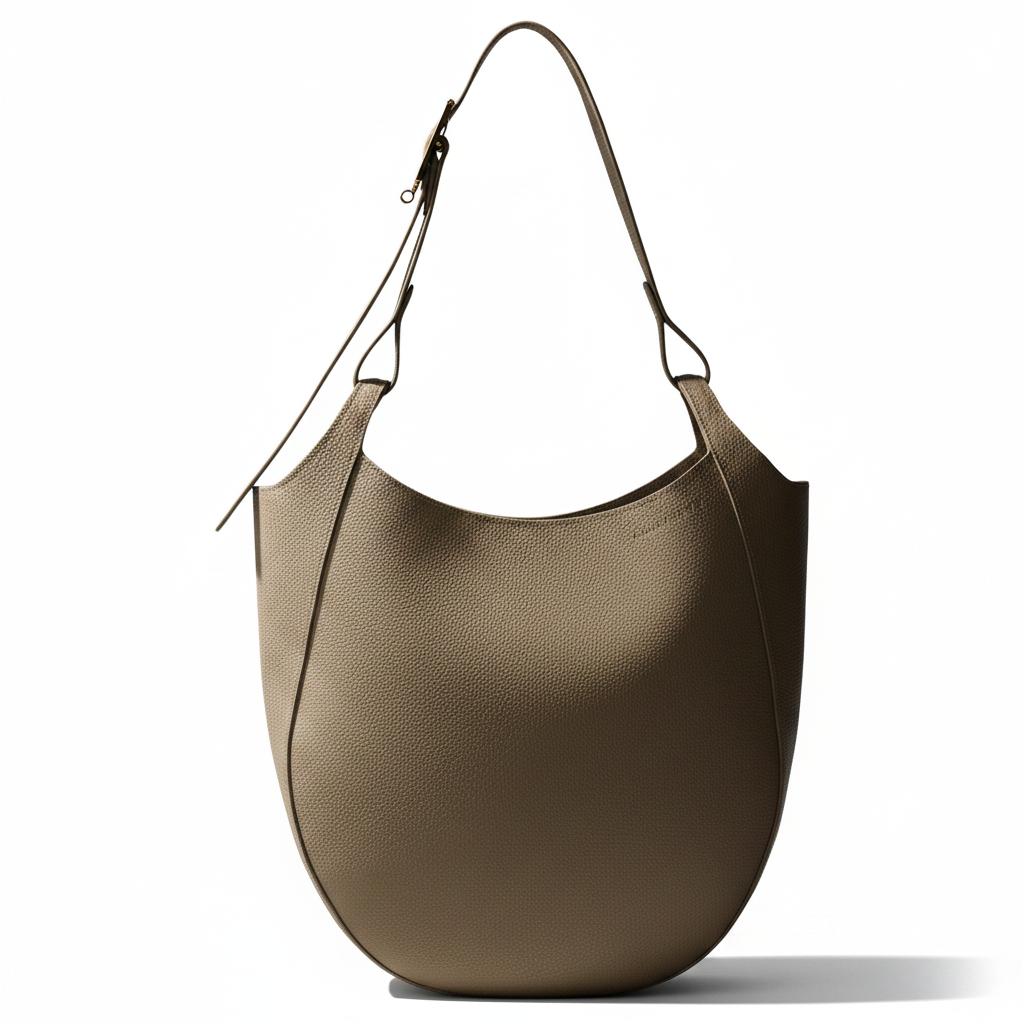 Longchamp Le Foulonné L Hobo Bag Lichen Women Bags Grey 10330021M69