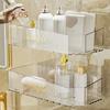 Bathroom Storage Shelf Hollow Design Keep Neat High Guardrail Useful Shower Shelf Bathroom Hanging Rack Household Supplies