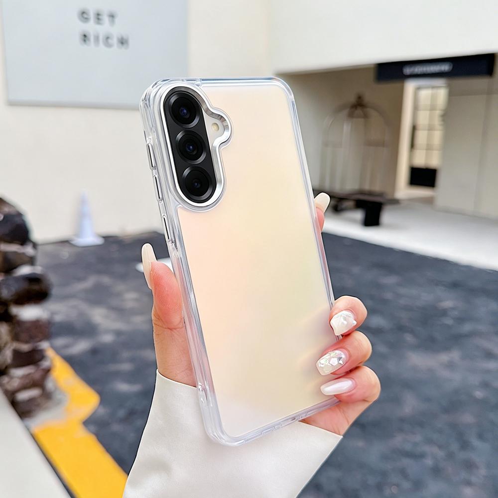 KEYSION Лазерный градиентный цветной чехол для телефона Samsung A56 5G A36 A26 Мягкий ТПУ+ПК Ударопрочная задняя крышка для Galaxy A16 4G 5G
