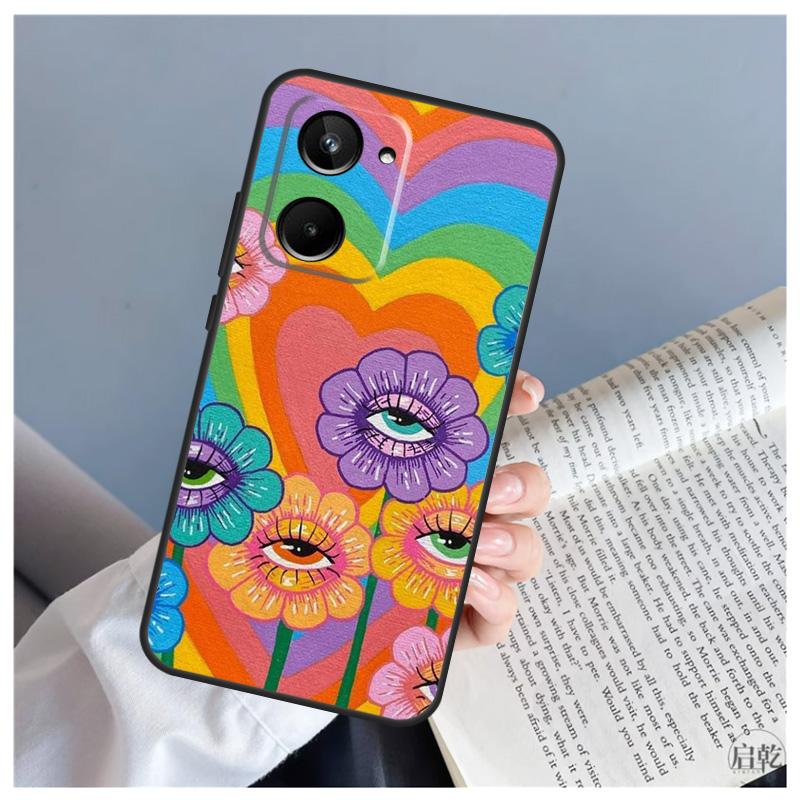 Cute Indie Hippie For Realme C53 C55 C75 C71 C61 C33 C63 C51 C65 C67 11 12 13 14 Pro Plus GT6 GT7 15 Pro Case