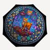 Cyber Cat Kingdom pattern umbrella, portable and foldable design, 8 ribs, a casual accessory for Halloween, Christmas, and birthday gifts.