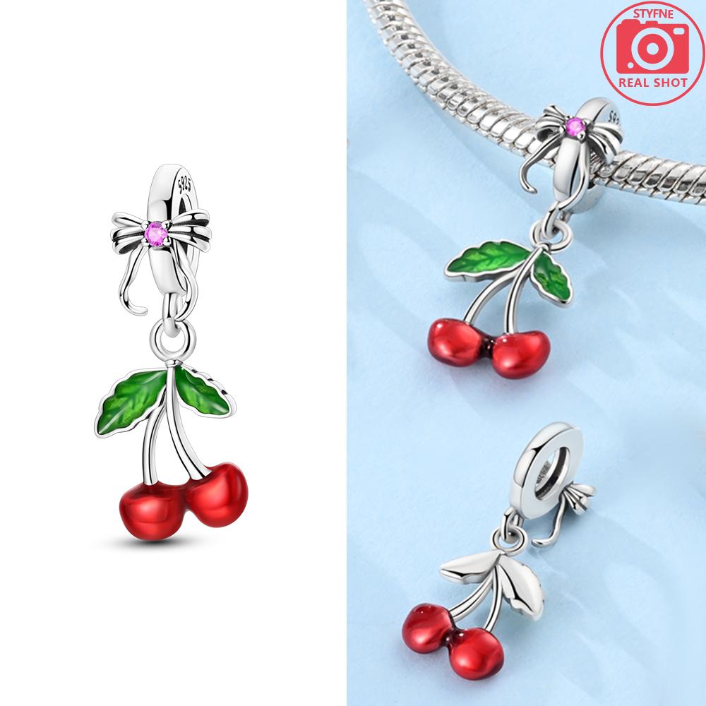 Copper Cherry Strawberry Avocado Fruit Original Charms Beads Fit Charms Pendant For Woman Jewelry Making Fine Gift