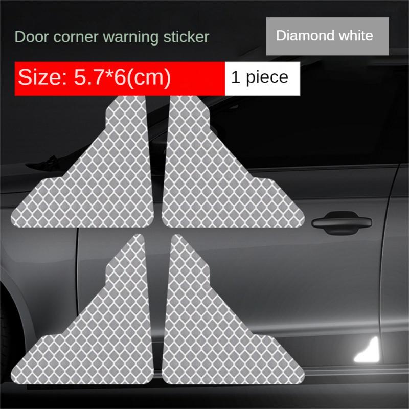 Светоотражающая наклейка на угол двери автомобиля, водонепроницаемая, защищающая от царапин и столкновений, предупреждающие наклейки, наклейки для защиты двери автомобиля