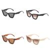 Punk Leopard Print Eyewear UV400 Wide Legs Sun Glasses Fashion Cat Eye Sunglasses  Travel