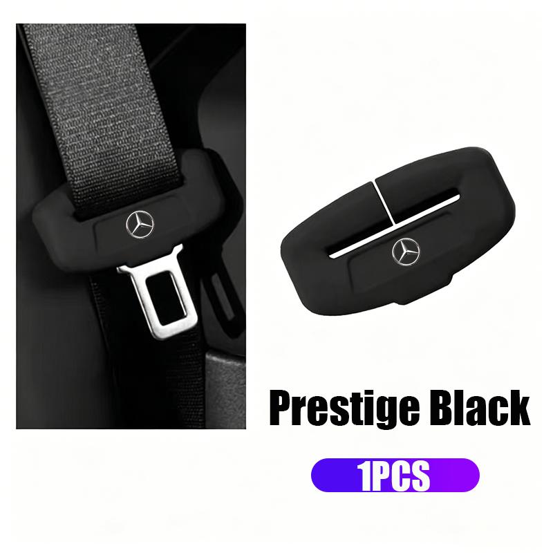 TVE4 2pcs Silicone Car Seat Belt Buckle Protective Cover Decorative Accessories For Mercedes Benz AMG W203 W206 W220 W205 W211 W212