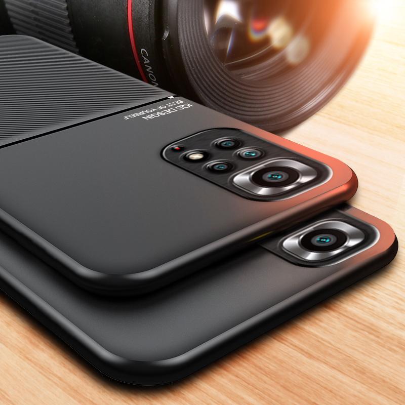 Для Xiaomi Redmi Note 11 Чехол Роскошный Кожаный Автомобильный Магнитный Держатель Пластина Чехол для телефона Для Redmi Note 11 S 11S Note11S Задняя крышка