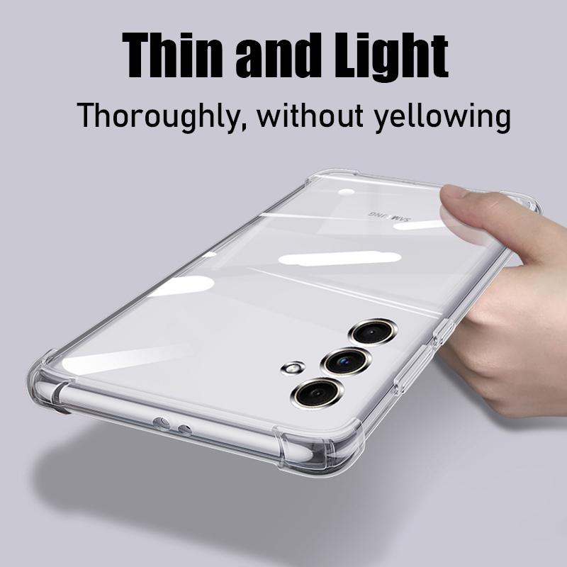 Прозрачный чехол для телефона для Samsung Galaxy S25 S24 S22 Ultra S23 Plus Fe Силиконовый мягкий чехол для Samsung A16 A26 A36 A56 A55 A35 A15 A54