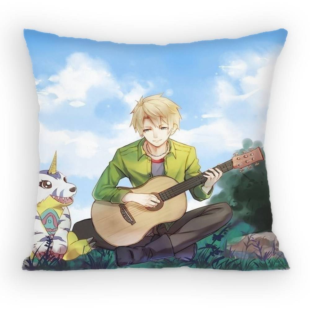 Digimon Ishida Yamato Pillow Case Sofa Living Room Bedroom Headboard Backrest Cushion Square Cushion Nap Time