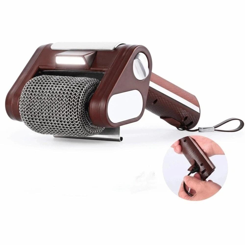 Stainless Steel Roller Grill Cleaner Brush with LED Light Barbecue Cleaner Tools  Outdoor Cooking