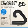 Neutral Grip Handle Hook Fitness Handle Non Slip Resistance Band Handle Ergonomic Exercises Band Handle for Barbell Pull-up Bars