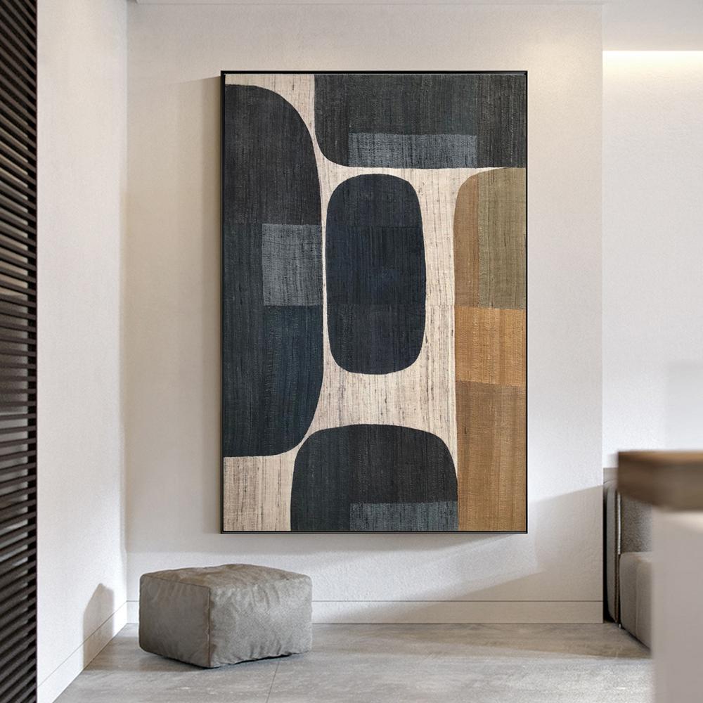 Абстрактные ретро черные геометрические постеры и принты холст картины куадрос настенные художественные картины для гостиной домашний декор