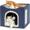 Aikenn Кошачий домик с игрой для кошек, развлечение для кошек, гвоздь для домашних животных, средний, круглый год, двойной, предотвращает сборку мебели, игрушки для снятия стресса, зона, парк, кровать,