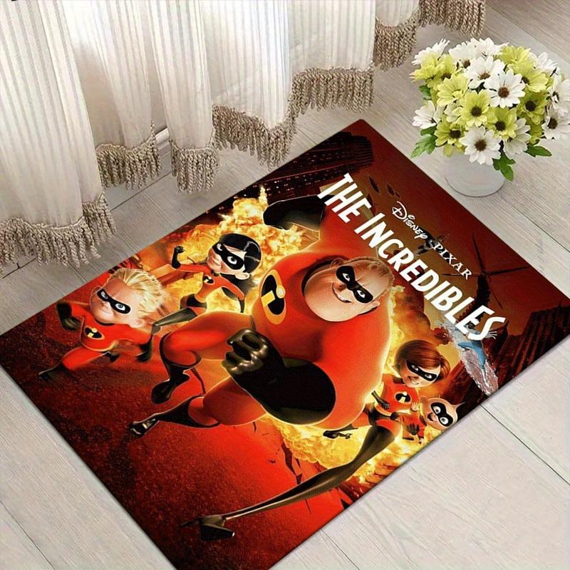 1pc The Incredibles Pattern Area Rug Soft Flannel Floor Mat for Living Room,Office,Bedroom and Carpet,Sofa Coffee Table Floor Mat