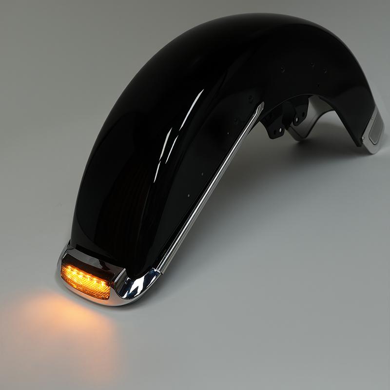 Motorcycle Front Fender Assembly with Tip Light Trim For Harley Touring Road King Electra Glide Street Road King Glide 2014-up