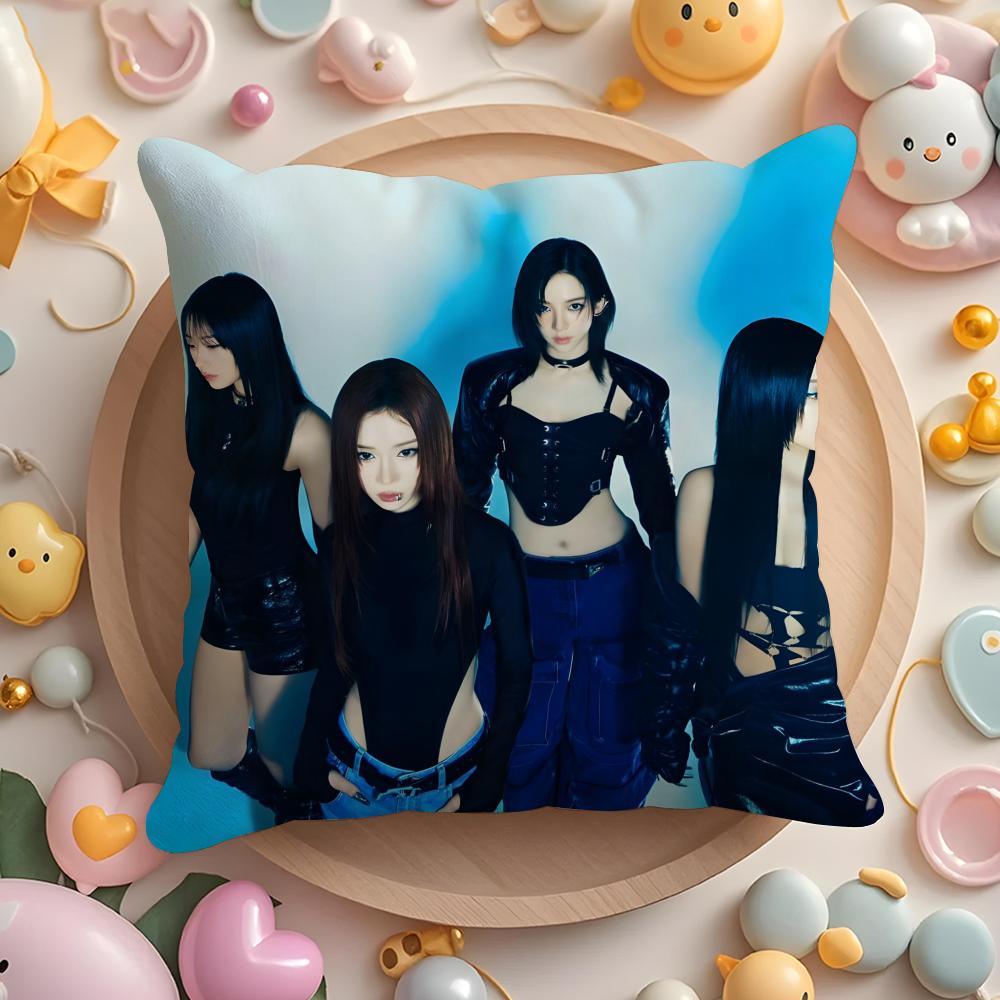 Горячая Kpop A-Aespa-S Whiplash Чехол-подушка для дома и автомобиля, Многоцелевой чехол-подушка - Двусторонний, Мягкий и прочный для повседневного использования