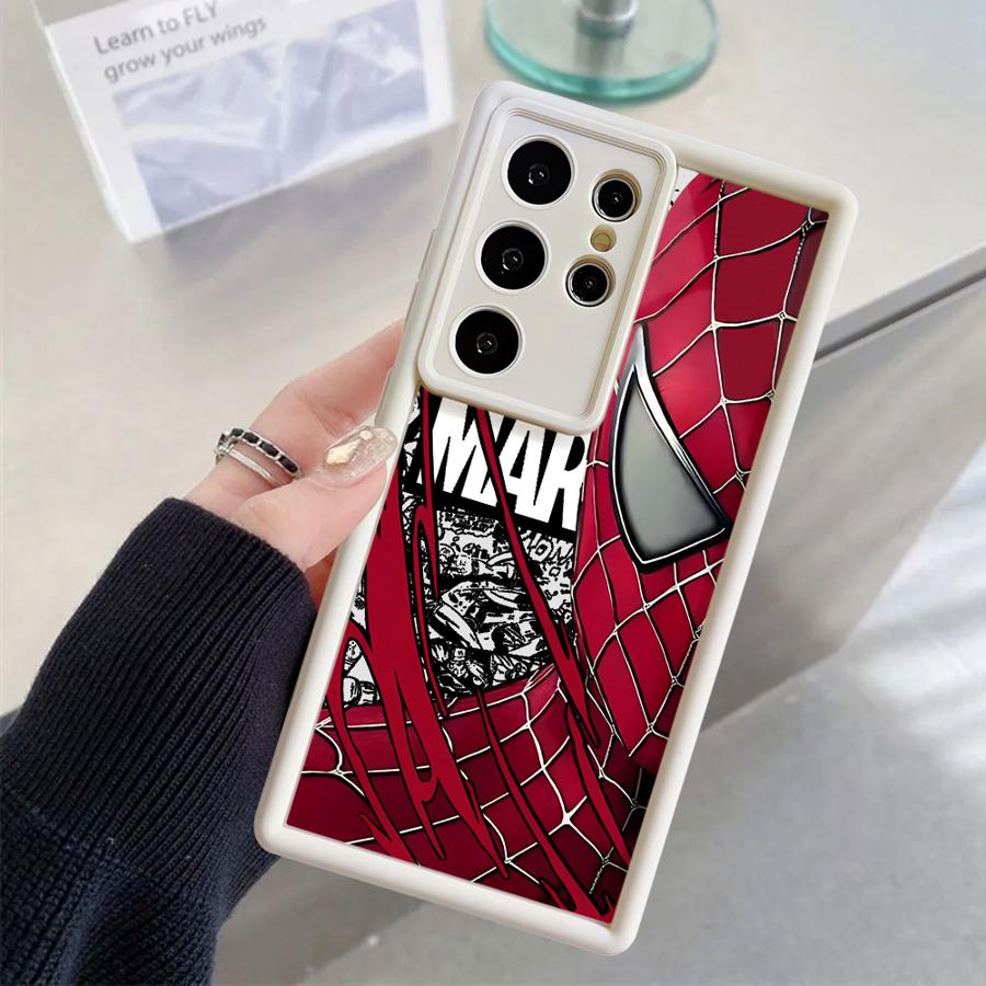 Мягкий чехол для телефона Marvel Человек-паук для Samsung Galaxy S24 Plus S23 FE S24Ultra S25 Edge S20FE S25 Ultra S21 S22