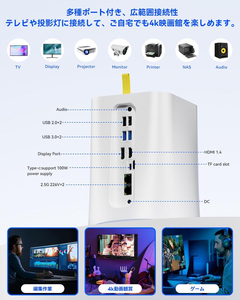 AOOSTAR R7 mini Ryzen 7 5825u мини-ПК до 40 ТБ SATA HDD с возможностью расширения 2xDDR4 NVME 2280 SSD до бесшумного вентилятора большого диаметра WIN11Pro WIFI6 3 экрана