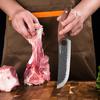 WXCOO Cooking Kitchen Knife Handmade Butcher Knife Meat Cutter with Cover Fruit Slicer Utility Knife Boning Scissor Forged