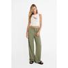Linen Loose Cut Palazzo Trousers Ecru