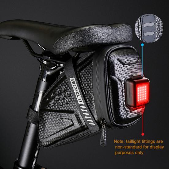 Сумка для седла велосипеда EVA Hard Shell Водонепроницаемая светоотражающая сумка для хранения инструментов под седлом для шоссейного и горного велосипеда Аксессуары для велосипеда