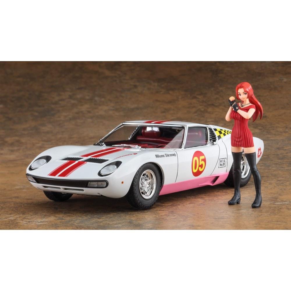 Hasegawa 1/24 Wild Egg Girls Lamborghini Miura P400 SV Ширанами Микумо Пластиковая модель в наборе SP544