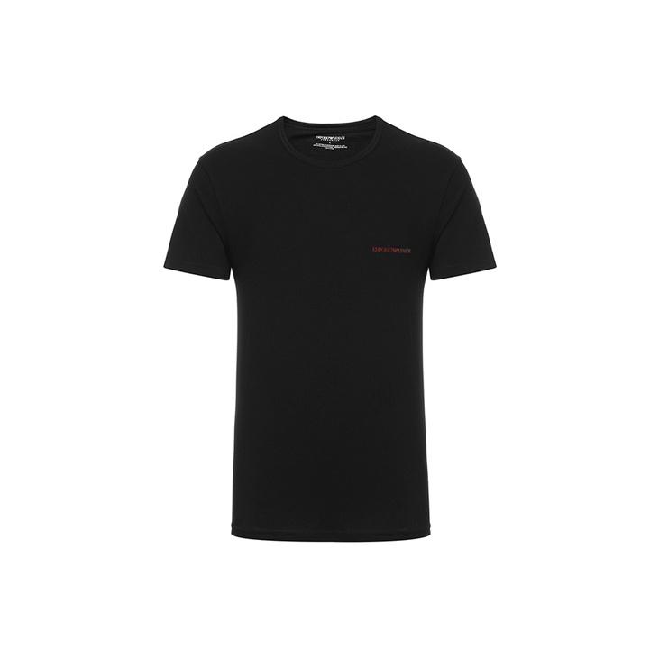 Emporio Armani Мужская футболка с коротким рукавом и круглым вырезом, повседневная, с логотипом, 2 шт. 1112678-A7170-2520