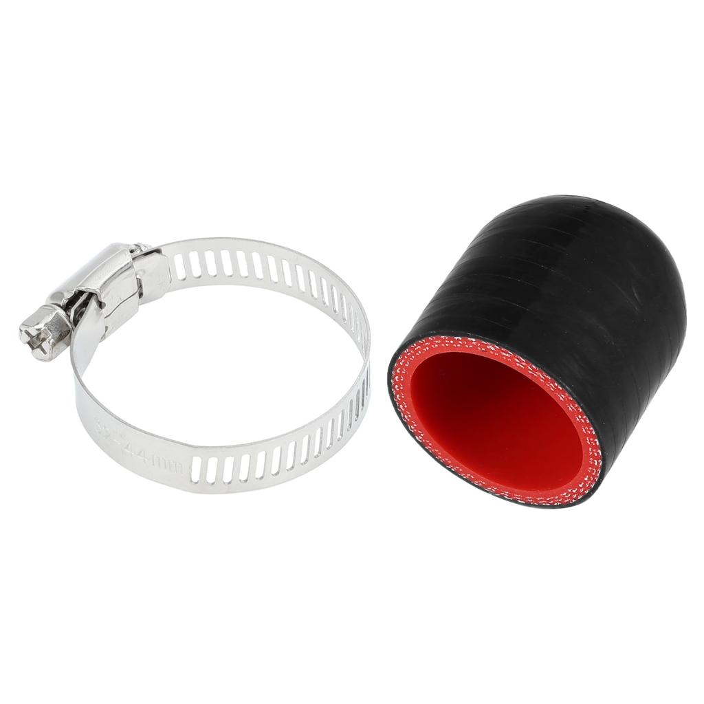 X AUTOHAUX 1pcs 30mm Length 32mm/1.26" Inner Diameter Black Red Car Silicone Rubber Hose