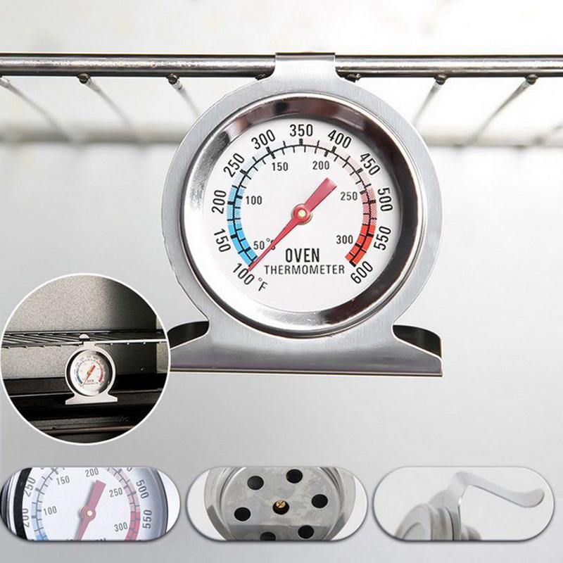 Stainless Steel Oven Thermometer Large Dial Baking Bbq Cooking Meat Food Temperature Measurement Hang Stand Kitchen Supplies