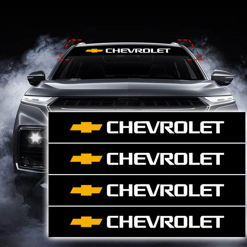 blkz8 Car reflective decorative sticker Front windshield sticker Fit For Chevrolet Silverado Impala Malibu Equinox Cruze Blazer Spark