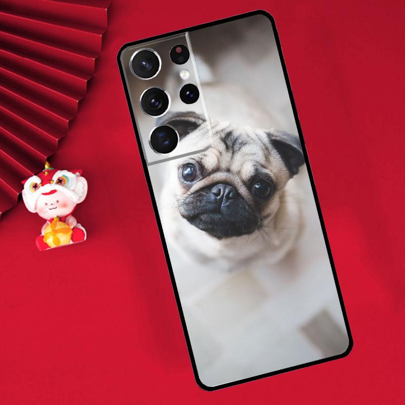 Милый Чехол с Собакой Мопс Для Samsung Galaxy S25 S26 Ultra S21 S22 S20 S23 S24 Ultra Plus S10 S25 FE Чехол Funda