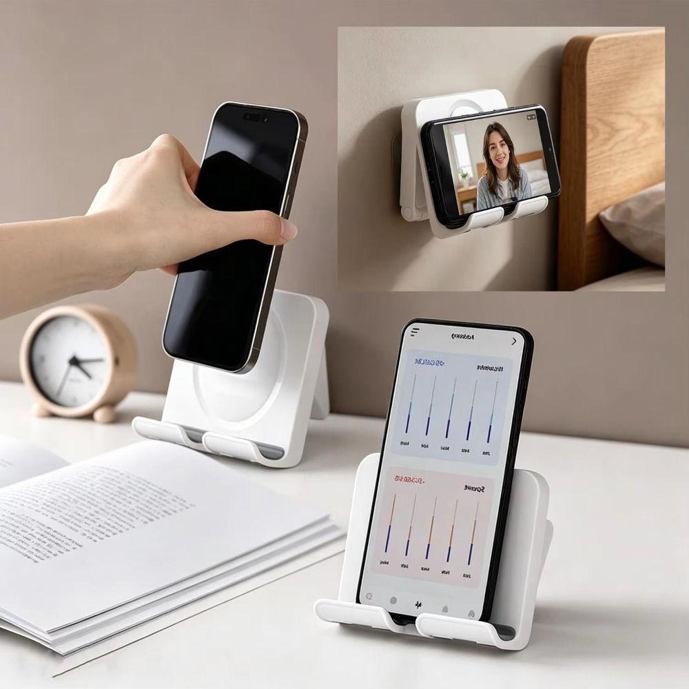Adjustable Wall Mounted Tablet Holder Adhesive Desktop Bracket Durable Tablet Wall Mount Kitchen