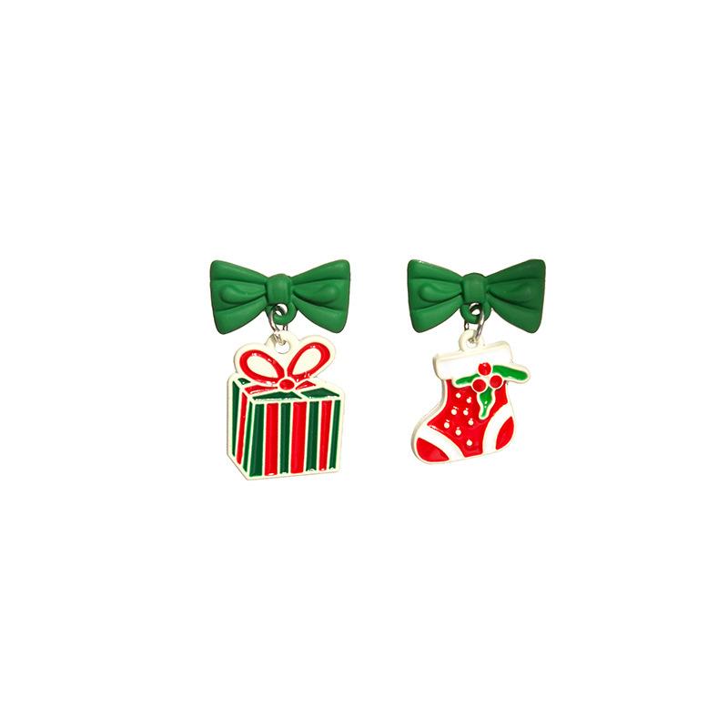 Autumn And Winter New Product Christmas Series Stud Earrings Holiday Festive Christmas Tree Snowman Earrings Women