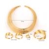 4Pcs/Set Exotic Nigerian Bridal Circle Necklace Earrings Bracelet Ring Jewelry