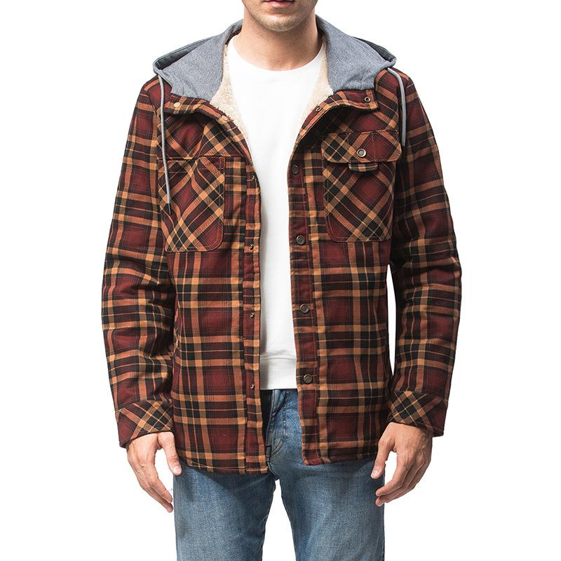 Красивая куртка размера, холодная и ветрозащитная теплая куртка, мужская повседневная бархатная рубашка большого размера