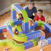 1 Set Magnetic Track Building Block Train Toy DIY Educational Children Electric Train Puzzle Track Toy with Road Signs Toddlers Boys Girls Gift