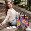 Bohemian Geometric Tote Bag Fashion Printed Casual Large Capacity Daily Shopping Shoulder Bag