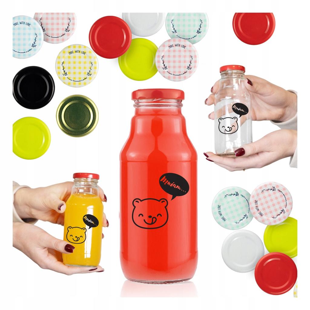 5X Butelka Kubuś 330Ml Z Nadrukiem Butelki Na Sok Soki Syrop Wodę Mleko