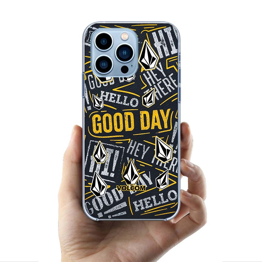 Volcom Logo Phone Case For iPhone 16 15 17 Pro Max 17Air 16E 14 Plus 13 12 Mini 11 Pro X XS XR Apple Clear Cover TPU Cute