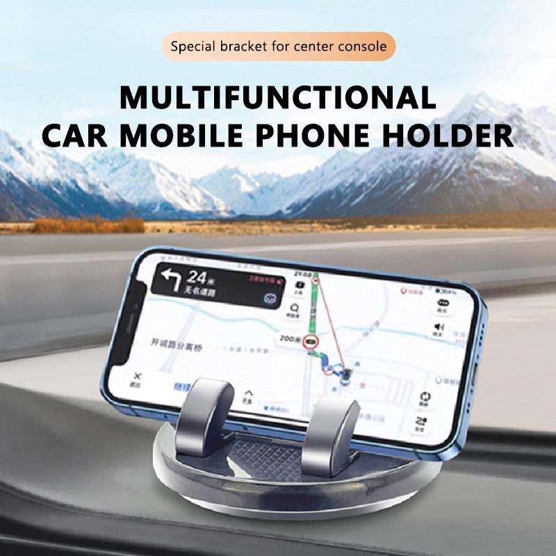 SEAMETAL Car Phone Holder ABS Dashboard Navigation 360 Rotation Parking Number Plate Stable Anti-Slip Universal