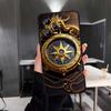 Винтажная иллюстрация компаса Для Xiaomi Redmi Note 15 14 13 12 12S 11E 11 11S Pro Plus 4G 5G Черный Мягкий ТПУ Чехол для телефона