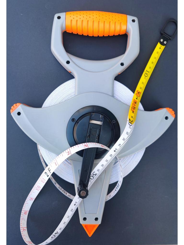 50м Ручная нейлоновая и стальная лента-рулетка