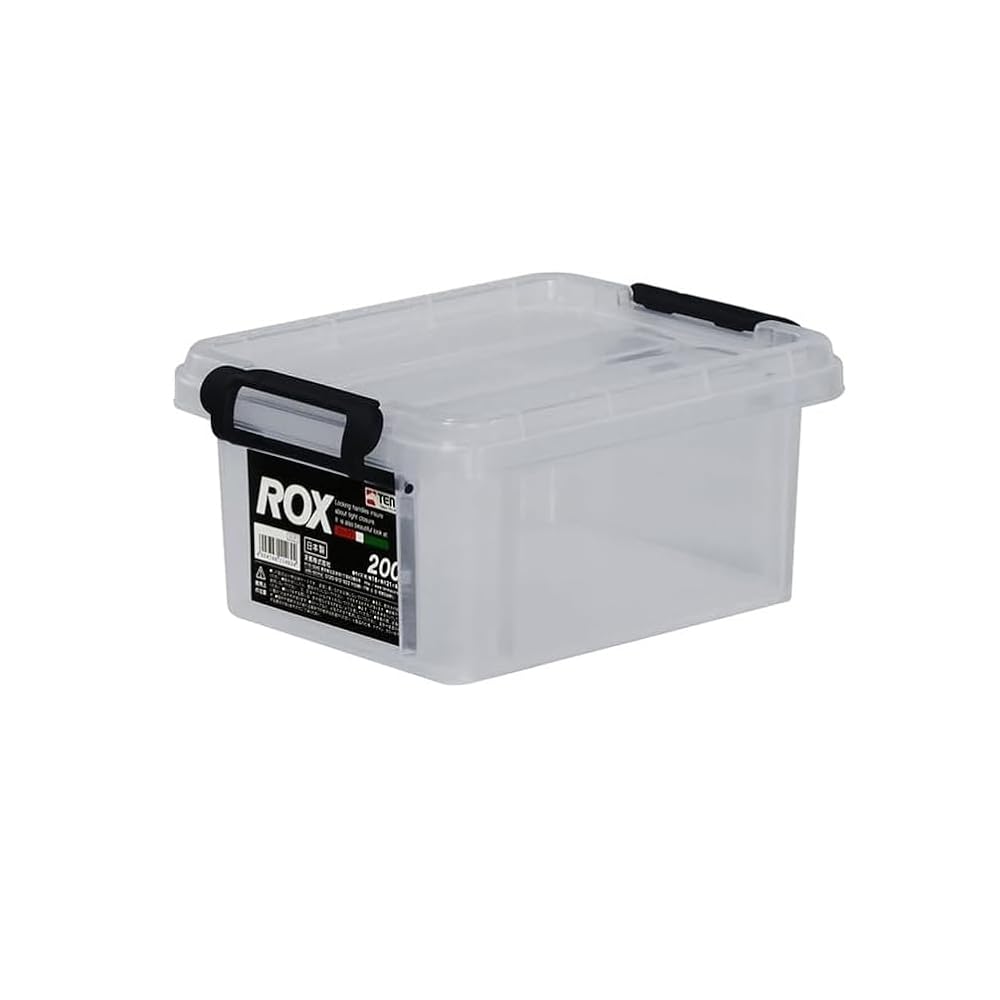 Tenma ROX 200S Clear Case Container Box - Durable Storage Box, Made in Japan, for Disaster