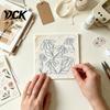 Punch Embroidery Craft DIY Floral Needle Kit, Beginners Flower Starter Kit with Tools Pattern, Stitch Carft for Adults, Handmade Home Decor