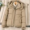 Women's Hooded Coat Ladies Winter Cotton Coat Thickened Warm Jacket